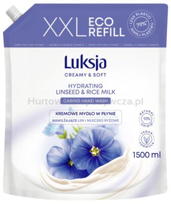Kremowe mydło w płynie LUKSJA, len, zapas 1500ml