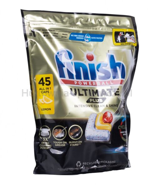 Tabletki do zmywarki FINISH Ultimate Plus, 45 szt., lemon - 3