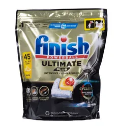 Tabletki do zmywarki FINISH Ultimate Plus, 45 szt., lemon