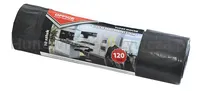 Worki na śmieci domowe z taśmą OFFICE PRODUCTS, super mocne (LDPE), 120l, 10szt., czarne - 2