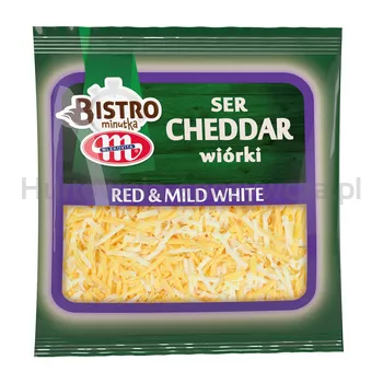 Mlekovita Ser Cheddar Red  Mild White wiórki 300g