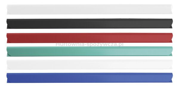 Donau Listwa zaciskająca, PVC, A4, 6mm, do 60 kartek, Czarna  - 2