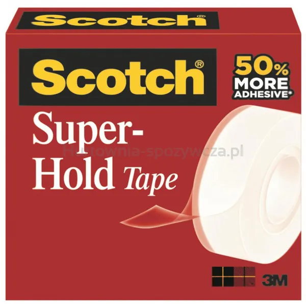 Taśma Biurowa Scotch® Super-Hold, (700K), Super Mocna, 19Mm, 25,4M, Transparentna