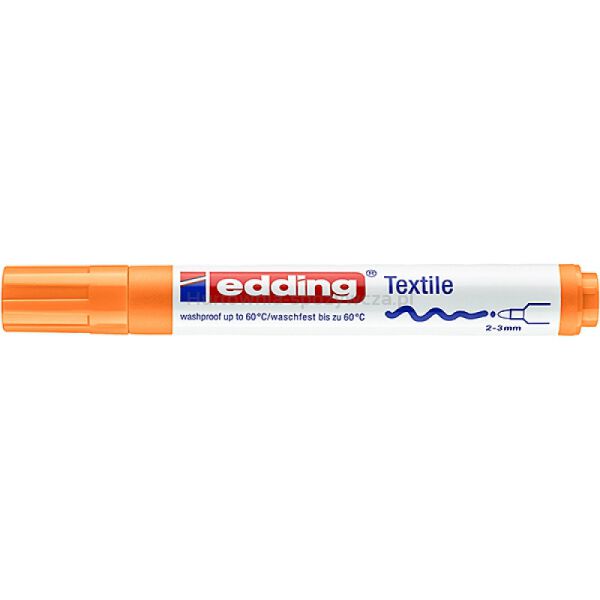 Marker tekstylny e-4500 EDDING, 2-3 mm, pomarańczowy neonowy - 3