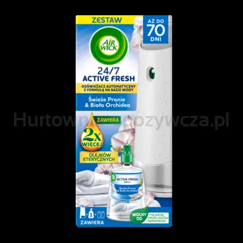 Air Wick Odświeżacz Powietrza Active Fresh Świeże Pranie I Biała Orchidea Komplet 228 Ml