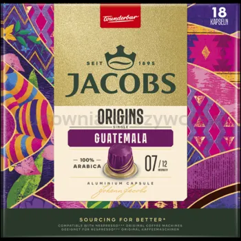 Jacobs Kapsułki Origins Guatemala, intensywność 7 - 18 sztuk, 100% Arabica, do ekspresów Nespresso® Original*