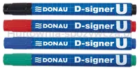 Donau Marker permanentny D-Signer U, okrągły, 2-4mm (linia), czarny  - 3