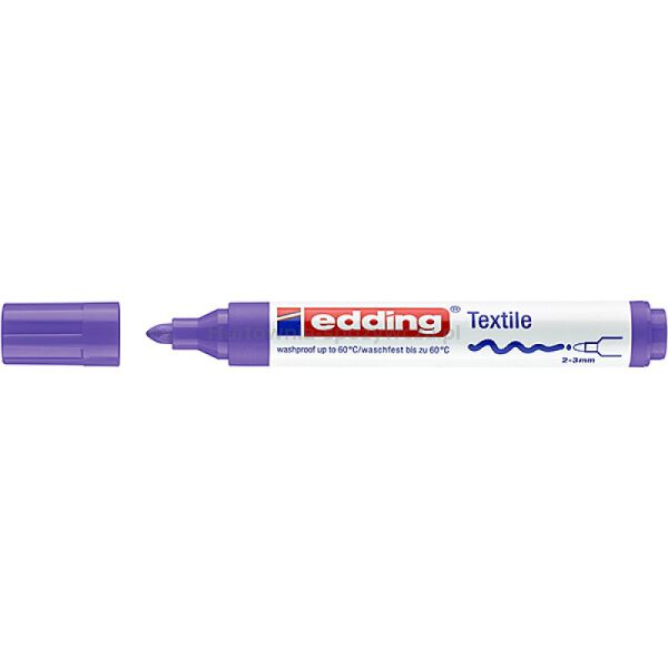 Marker tekstylny e-4500 EDDING, 2-3 mm, fioletowy neonowy - 2