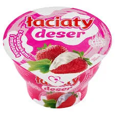 Łaciete Deser na bazie maślanki o smaku truskawki ze śmietanką 170g