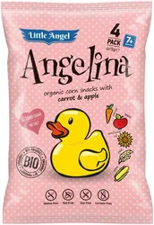 Chrupki Kukurydziane Angelina Marchew I Jabłko Od 7 Miesiąca Bezgl. Bio 4X15G