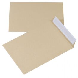 Office Products Koperty z taśmą silikonowąHK, B5, 176x250mm, 90gsm, 10szt., brązowe 