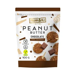 Frank &amp Oli Mini Ciasteczka Peanut Butter Czekoladowe 100g