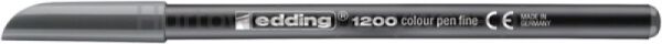 Pisak z cienką końcówką e-1200 EDDING, 1 mm, szary - 2