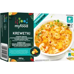 Myfood Krewetki Surowe Obrane I Oczyszczone Z Owocami Mango I Sosem Mango Chili, , 300 G