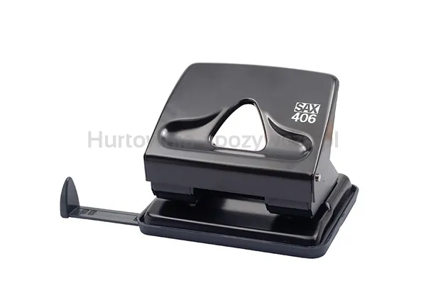 SAX406 Dziurkacz dziurkuje do 30 kartek, czarny