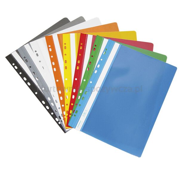 Donau Skoroszyt PVC, A4, twardy, 150/160mikr., wpinany, szary  - 2