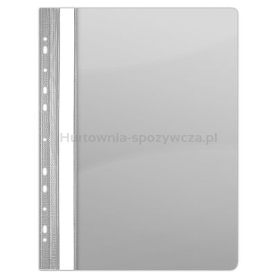 Donau Skoroszyt PVC, A4, twardy, 150/160mikr., wpinany, szary 