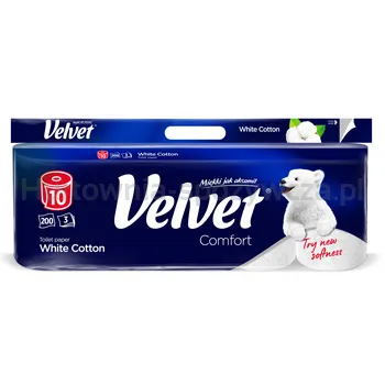 Papier toaletowy Velvet White Cotton a'10