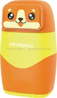Keyroad Temperówka plastikowa z gumką Keyroad, podwójna, display, mix kolorów - 3