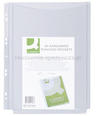 Q-Connect Koszulki na katalogi PVC, A4, krystal, 150mikr., 5szt. 