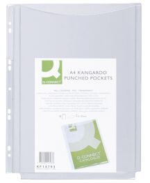 Q-Connect Koszulki na katalogi PVC, A4, krystal, 150mikr., 5szt. 
