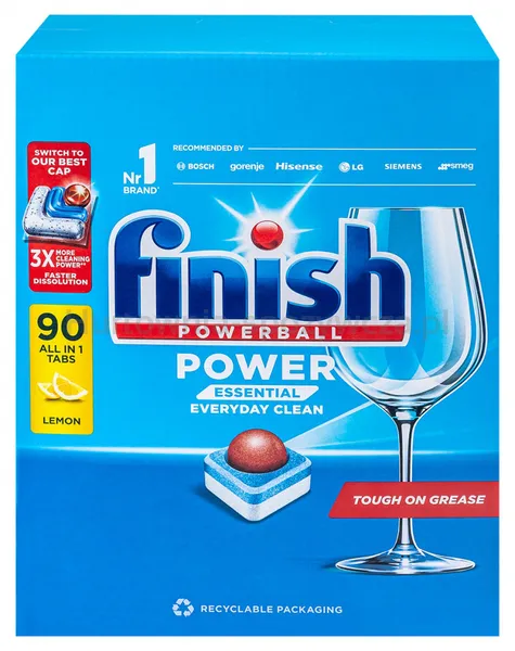 Tabletki do zmywarki FINISH Power Essential, 90szt., lemon