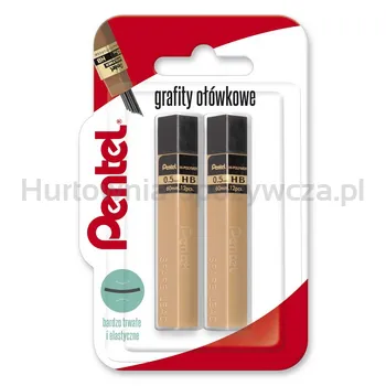 Pentel Grafity ołłówkowe Hi-Polymer 0,5 mm, B x 2 szt