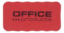 Gąbka magnetyczna OFFICE PRODUCTS, do tablic suchościeralnych, 110x57x20mm, z zawieszką, czerwona