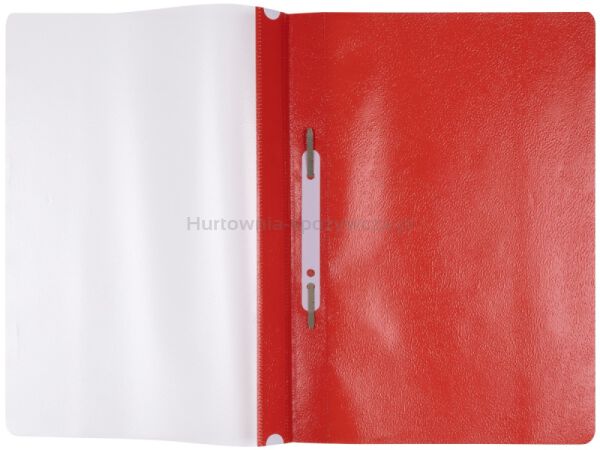 Skoroszyt OFFICE PRODUCTS, PP, A4, miękki, 100/170mikr., wpinany, czerwony - 2