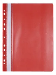 Skoroszyt OFFICE PRODUCTS, PP, A4, miękki, 100/170mikr., wpinany, czerwony