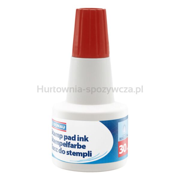 Tusz do pieczątek DONAU, 30ml, czerwony - 2
