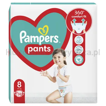 Pampers Pants Pieluchomajtki, Rozmiar 8, 32 Sztuk, 19Kg+