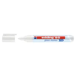 Marker Do Powierzchni Szklanych E-95 Edding, 1,5-3 Mm, Biały
