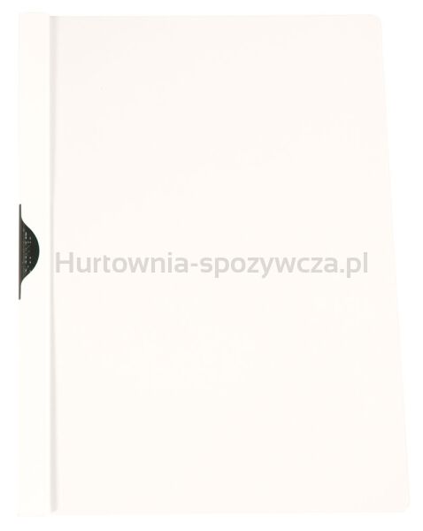 Q-Connect Skoroszyt z metalowym klipsem, PP, A4, 200/350mikr., biały 