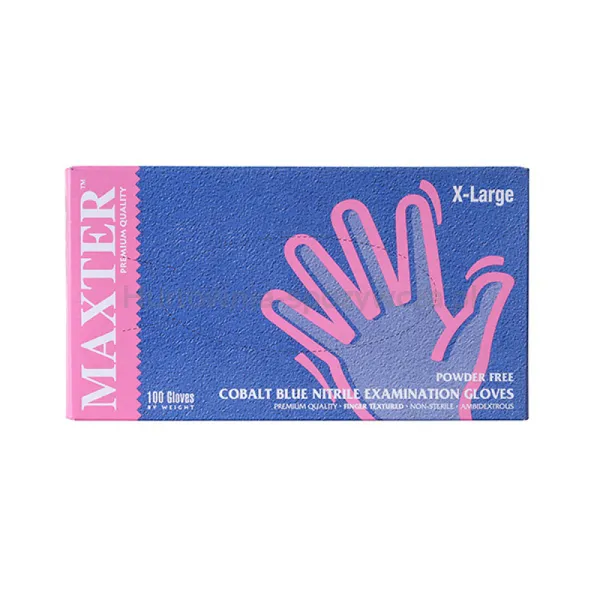 Rękawice Nitrylowe, Maxter Blue, 100 Szt., Rozmiar Xl