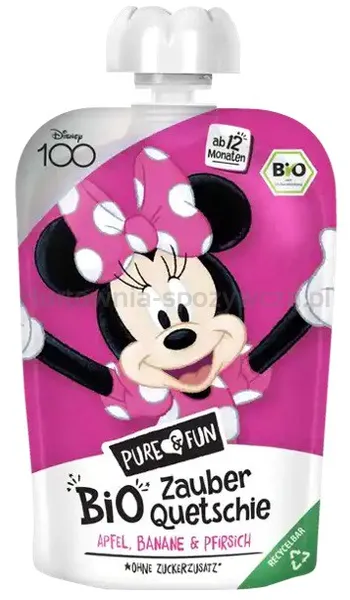 Przecier Jabłko- Banan- Brzoskwinia Bio 100 G Myszka Minnie