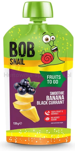 Smoothie banan-czarna- porzeczka  bez dodatku cukru 120g