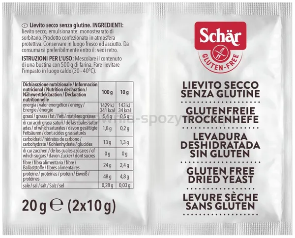 Lievito- Drożdże Suche Bezgl. 20 G