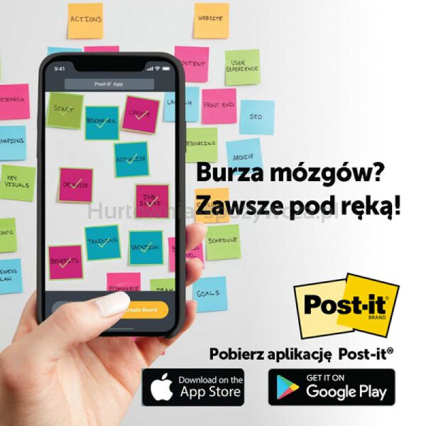 Karteczki samoprzylepne Post-it® Super Sticky Z-Notes, BOOST, 76x76mm, 5x90 kart. - 7