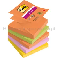 Karteczki samoprzylepne Post-it® Super Sticky Z-Notes, BOOST, 76x76mm, 5x90 kart.