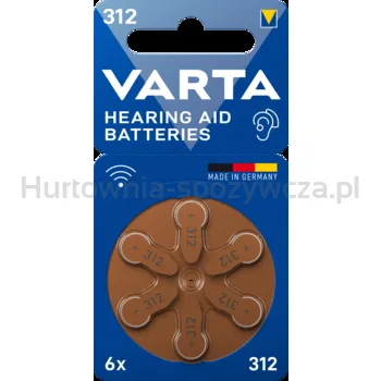 Varta Baterie Do Aparatów Słuchowych 312 6Szt.