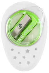 Temperówka KEYROAD Cappy, plastikowa, pojedyncza, z gumką, pakowane na displayu, mix kolorów