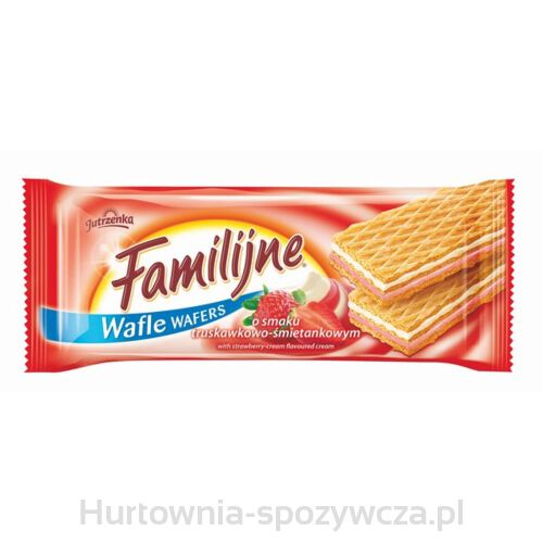 Familijne Wafle O Smaku Truskawkowo-Śmietankowym 180 G