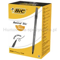 Bic Długopis Round Stic czarny pudełko 60 sztuk
