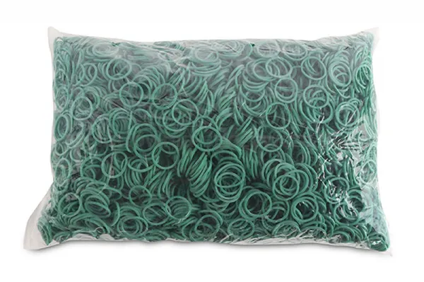 Office Products Gumki recepturki średnica 20mm, 1,5x1,5mm, 60% kauczuku, 1000g, zgrzewka, zielone 