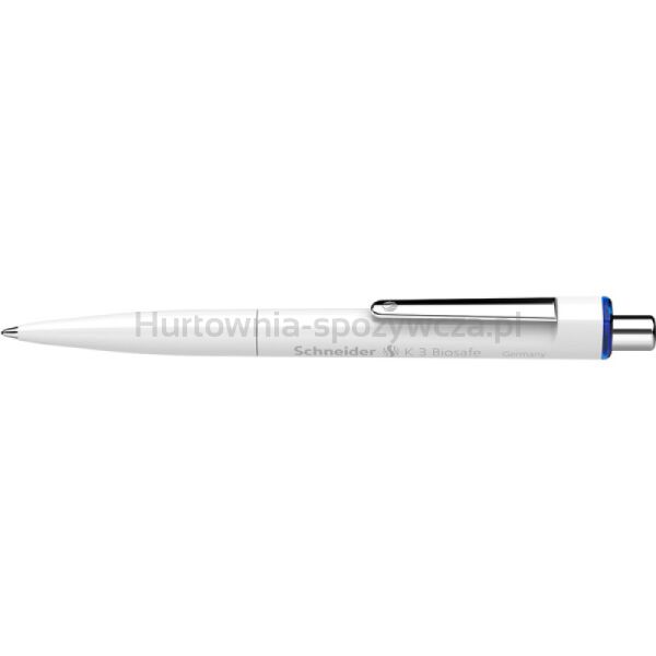 Długopis automatyczny SCHNEIDER K3, Biosafe, M, niebieski