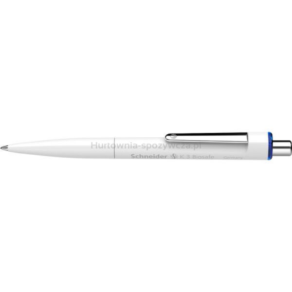 Długopis automatyczny SCHNEIDER K3, Biosafe, M, niebieski