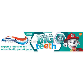 Aquafresh Pasta Do Mlecznych I Stałych Zębów Big Teeth Psi Patrol Z Fluorem Dla Dzieci W Wieku 6+ 50 Ml