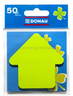 Donau Bloczek Samoprzylepny 1x50 kart., strzałka, zawieszka, zielony 