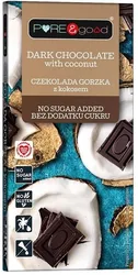 Czekolada Gorzka Z Kokosem Bez Dodatku Cukru 75G